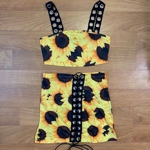 Sunflower & Gromet 2 Piece Festival Skirt Set